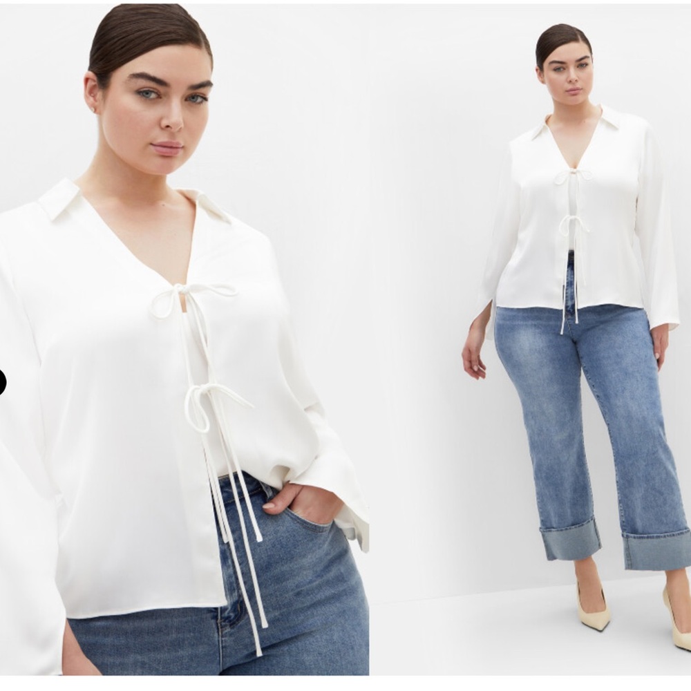 City Chic Hattie Satin Blouse